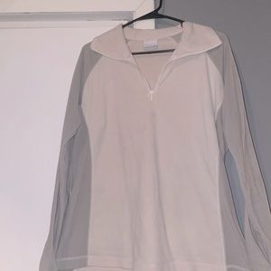 Columbia zip- up. Off white and grey